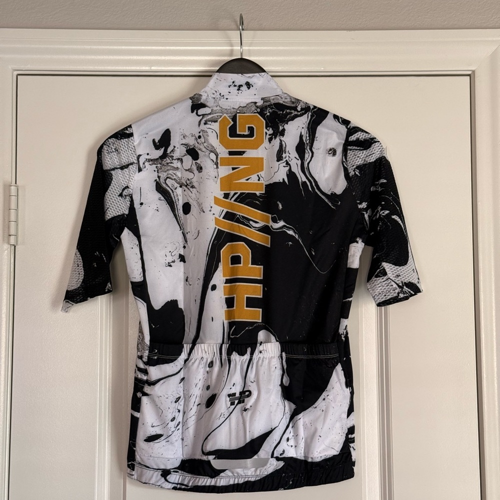 Black and White Graphic Cycling Jersey - Picture 2 of 2